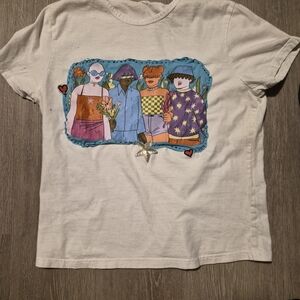 Graphic Tee with Colorful Cartoon Design
